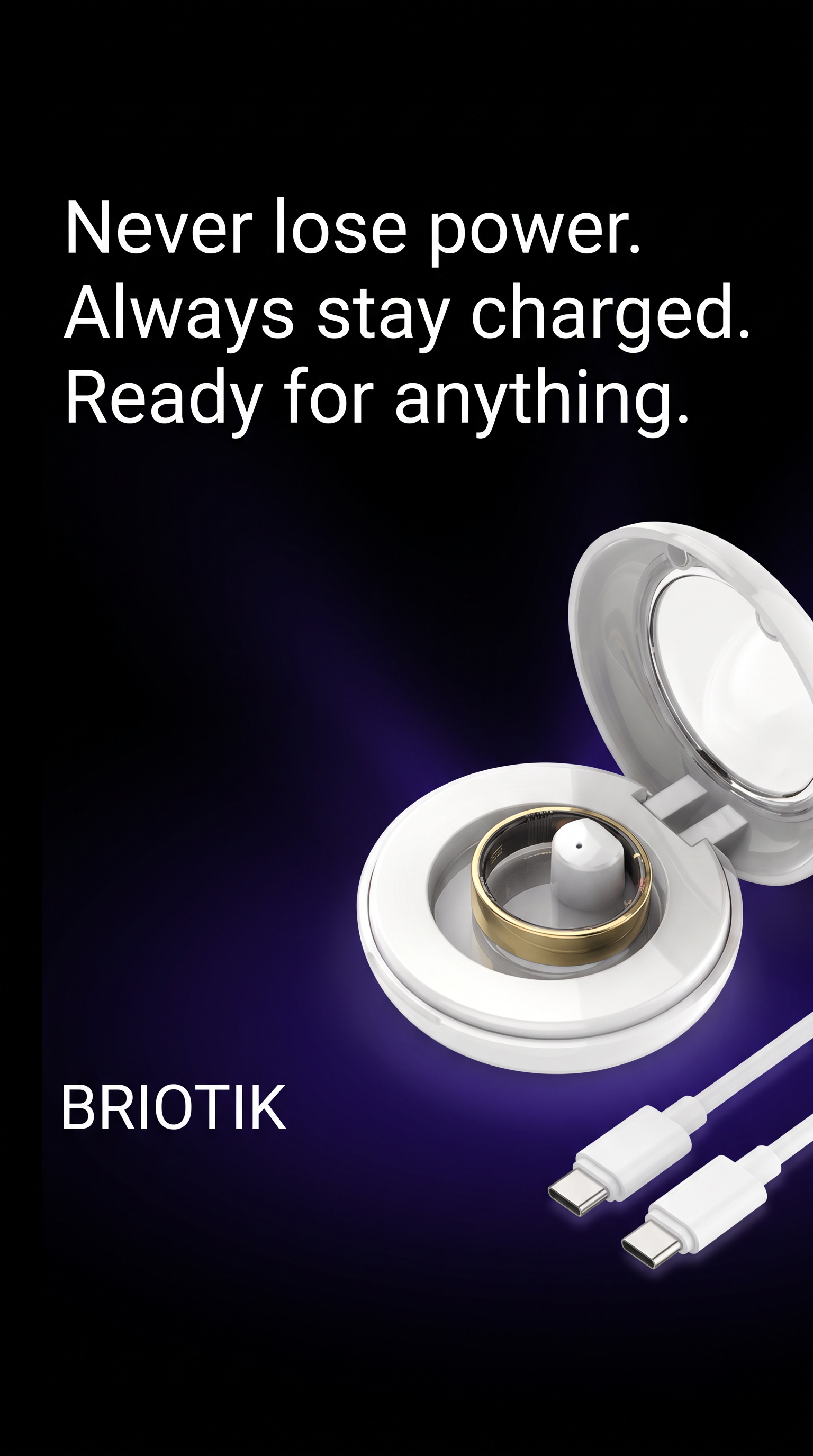 Briotik Ring Charging Case — Replacement Charger, Compatible with Briotik Ring