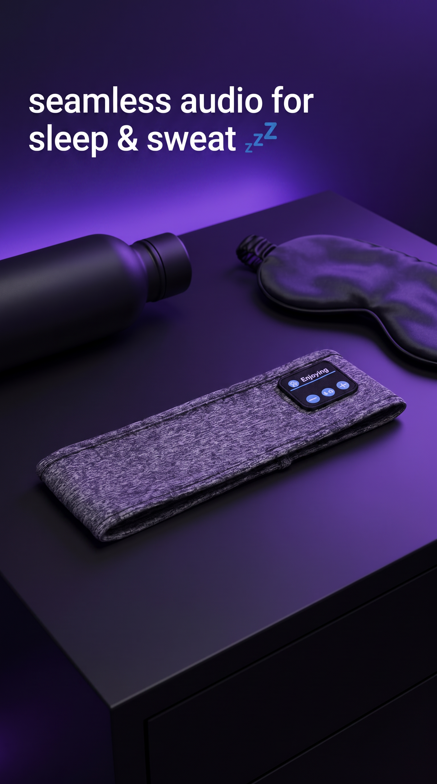 Briotik Sport Headband — Wireless Bluetooth Headphones for Sleep & Workouts