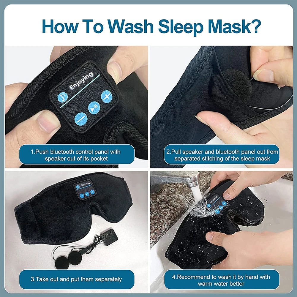 Briotik Sleep Mask — Bluetooth Eye Mask with Built-In Speakers