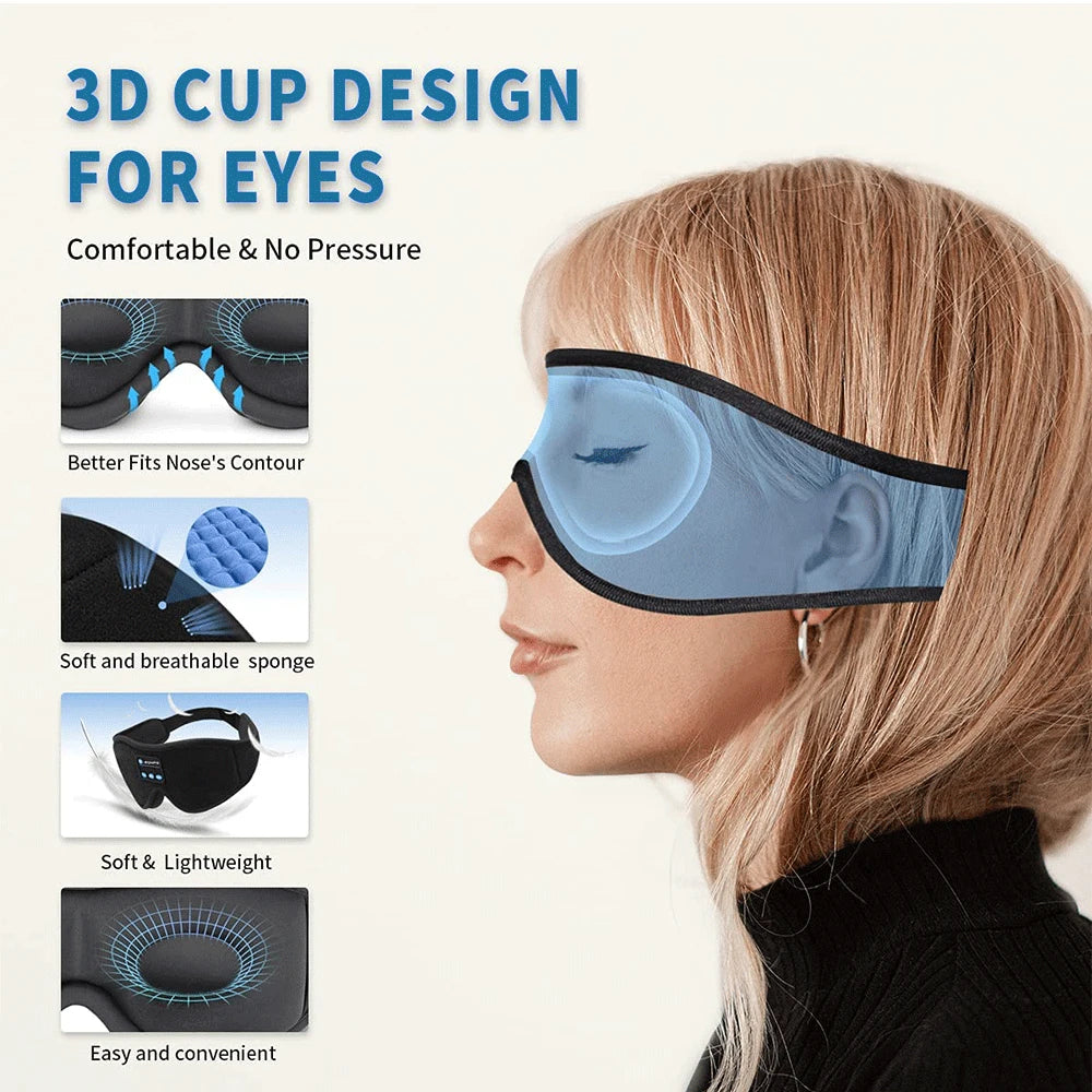 Briotik Sleep Mask — Bluetooth Eye Mask with Built-In Speakers