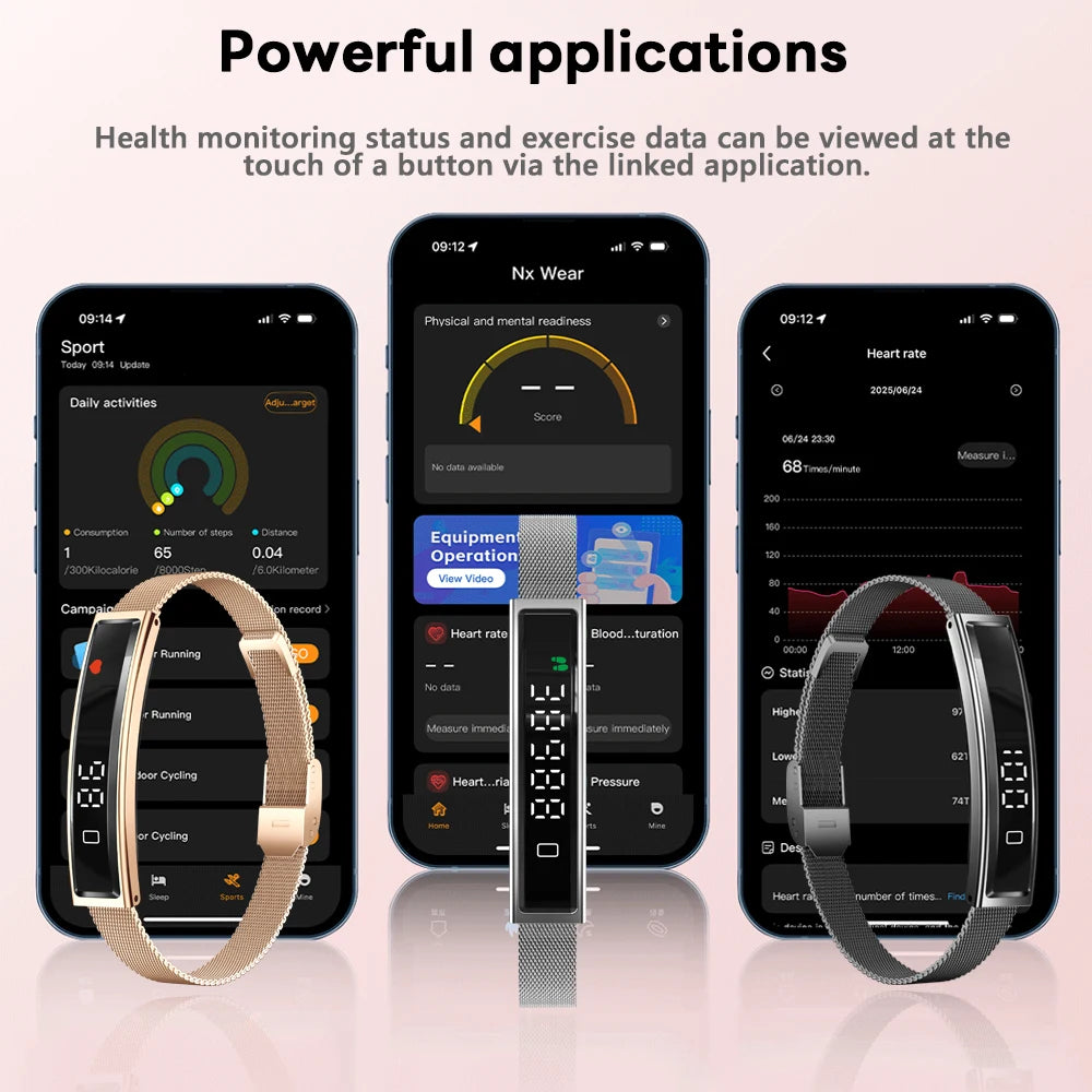 Briotik Fashion Bracelet — Smart Fitness Tracker with Heart Rate & Sleep Monitoring