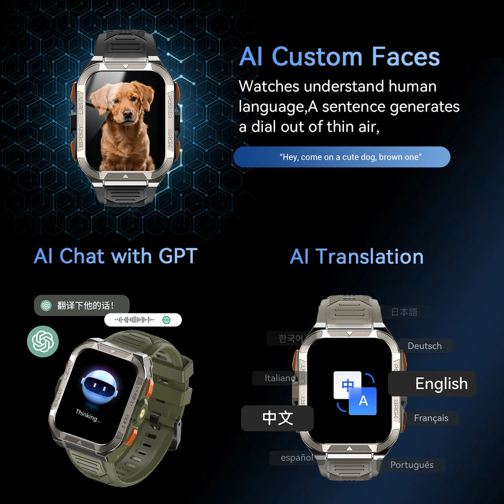 Briotik Outdoor Watch — GPS Smartwatch with Flashlight & Health Tracking