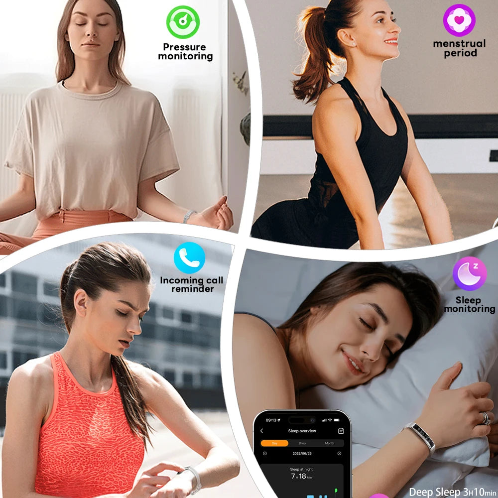 Briotik Fashion Bracelet — Smart Fitness Tracker with Heart Rate & Sleep Monitoring