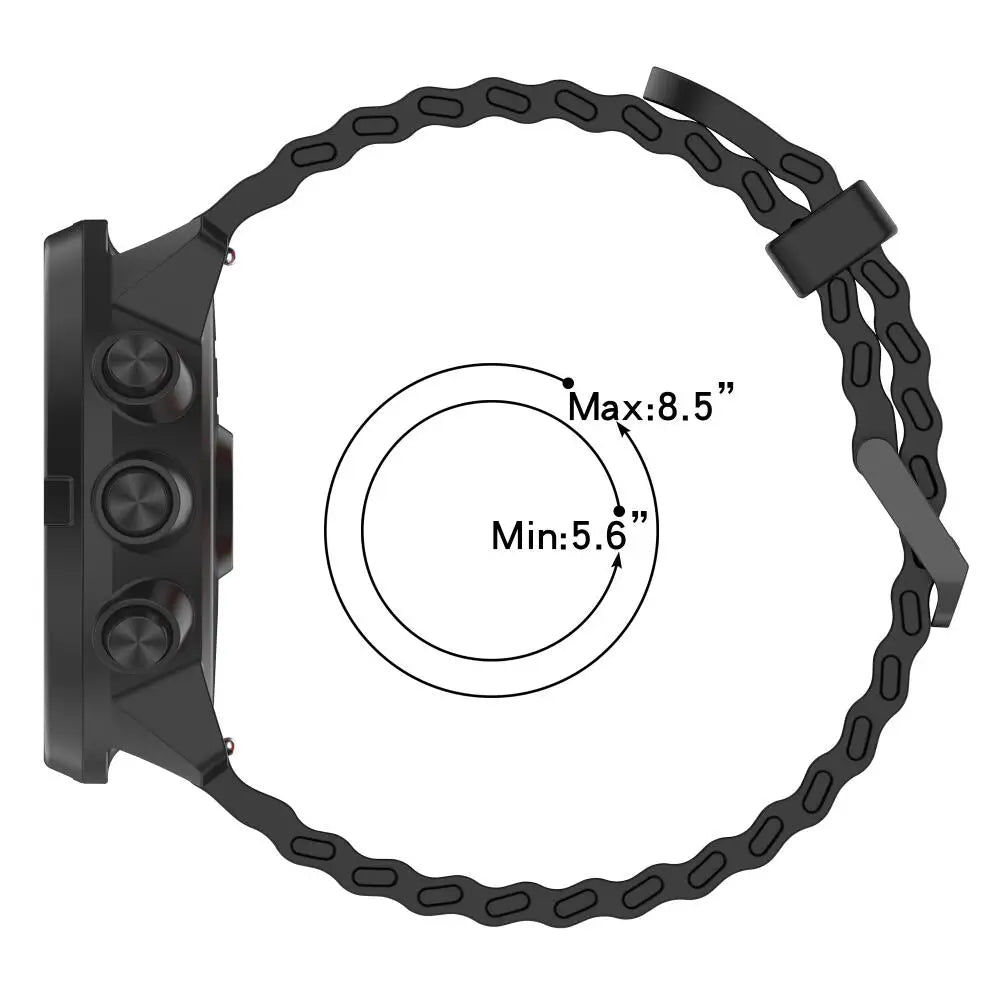 Briotik Sport Band — 22mm Silicone Replacement Strap, Two-Tone