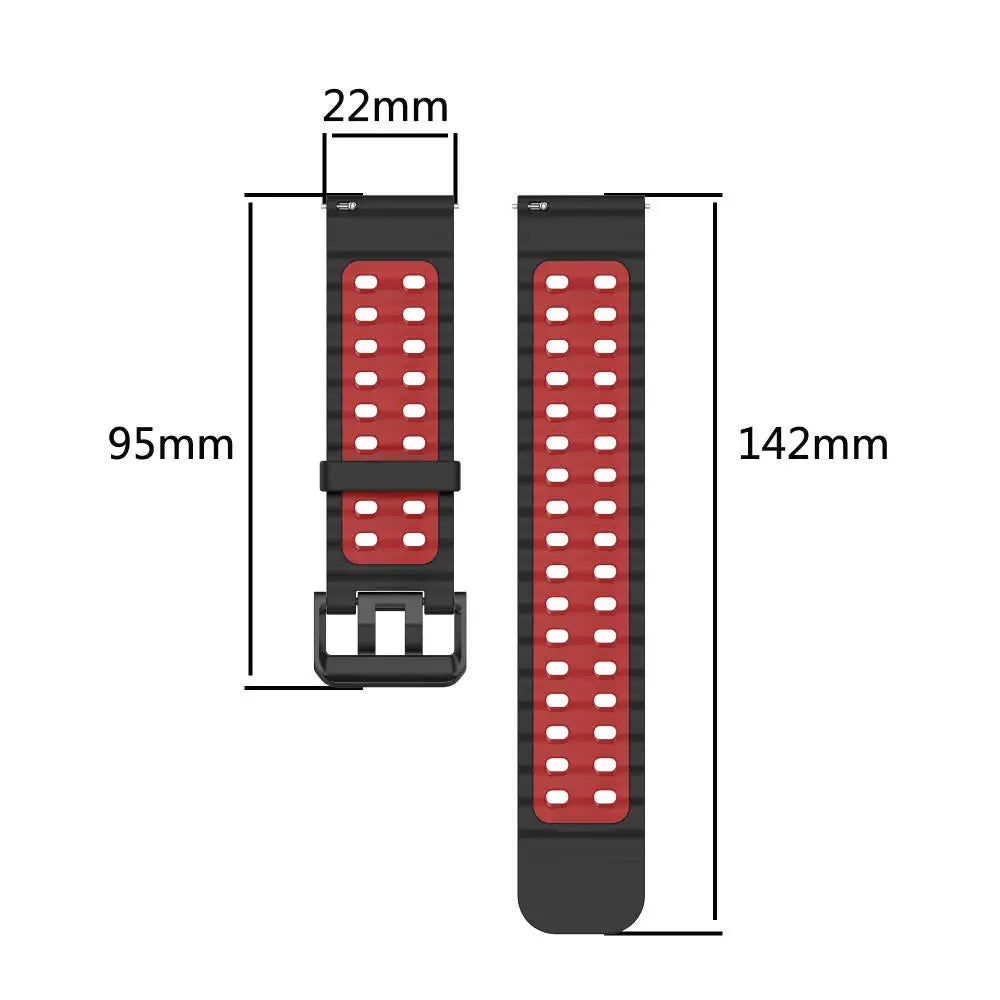 Briotik Sport Band — 22mm Silicone Replacement Strap, Two-Tone