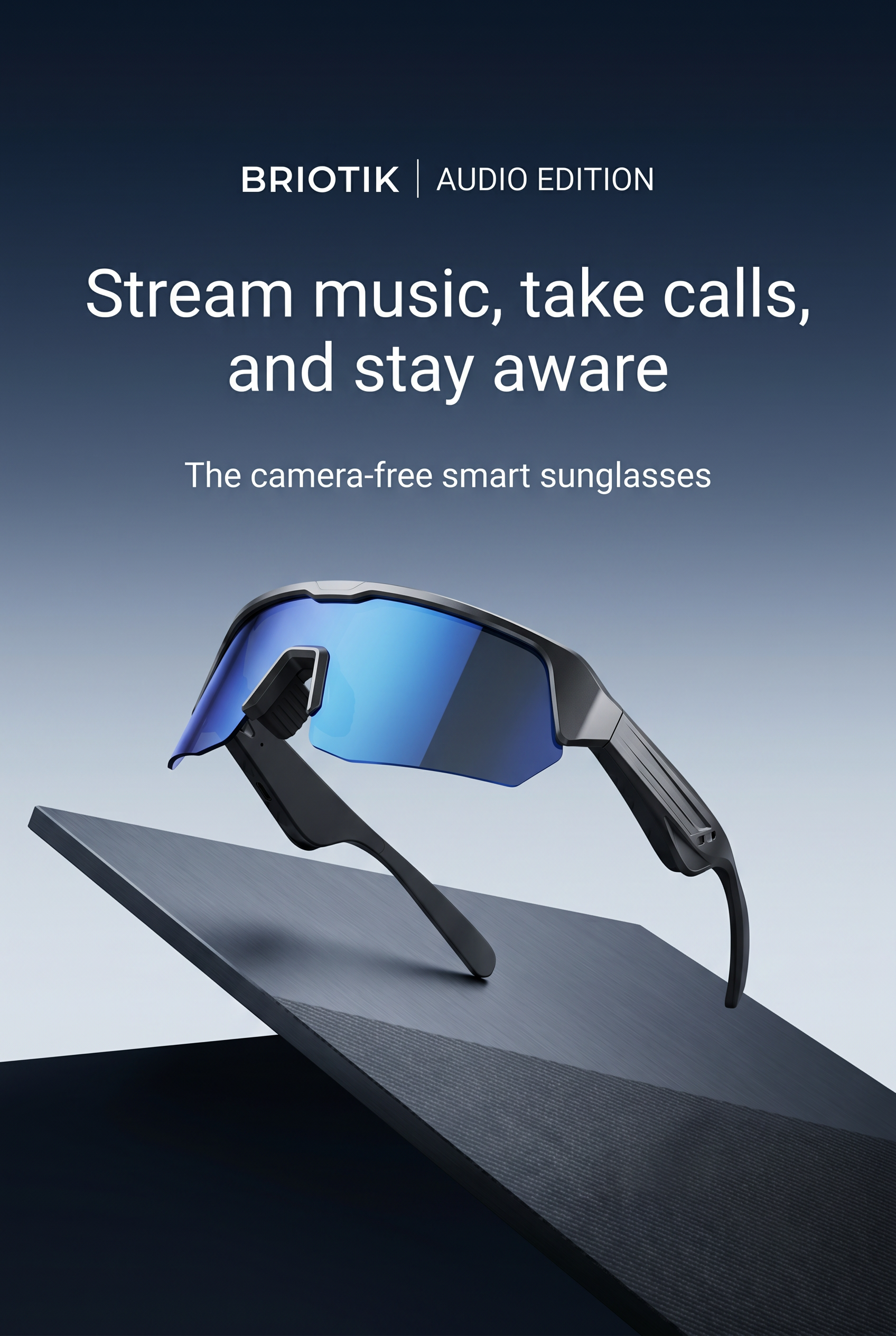 Briotik Audio Sunglasses – Open Ear Bluetooth